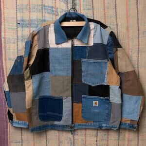 Upcycled patchwork carhartt chore jacket